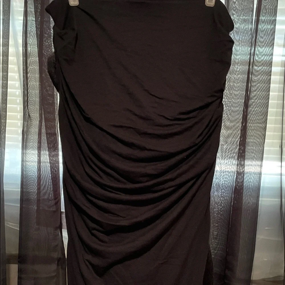 Naked Wardrobe Elegant Black Strapless Dress